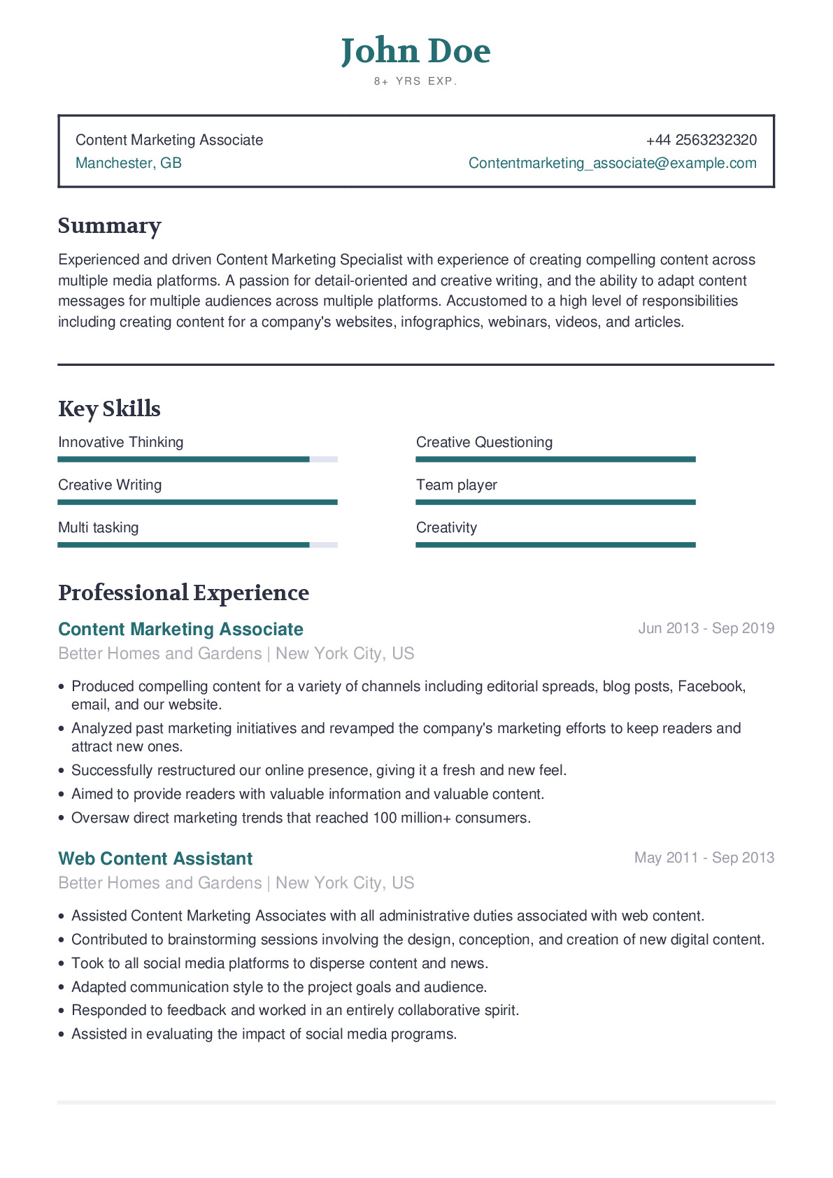 Resume Example