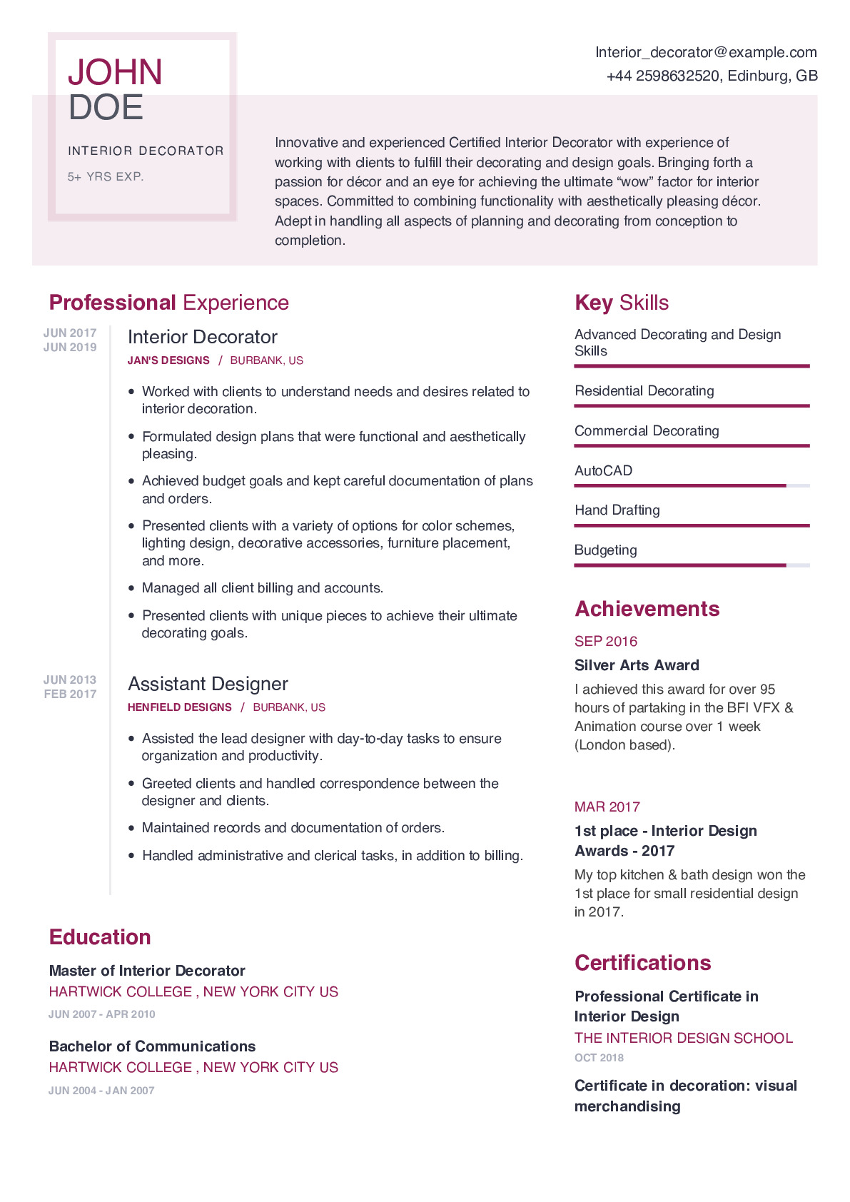 Resume Example