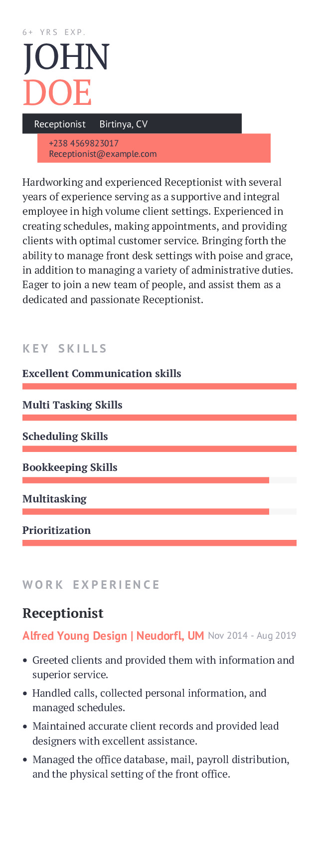 Mobile Resume Example